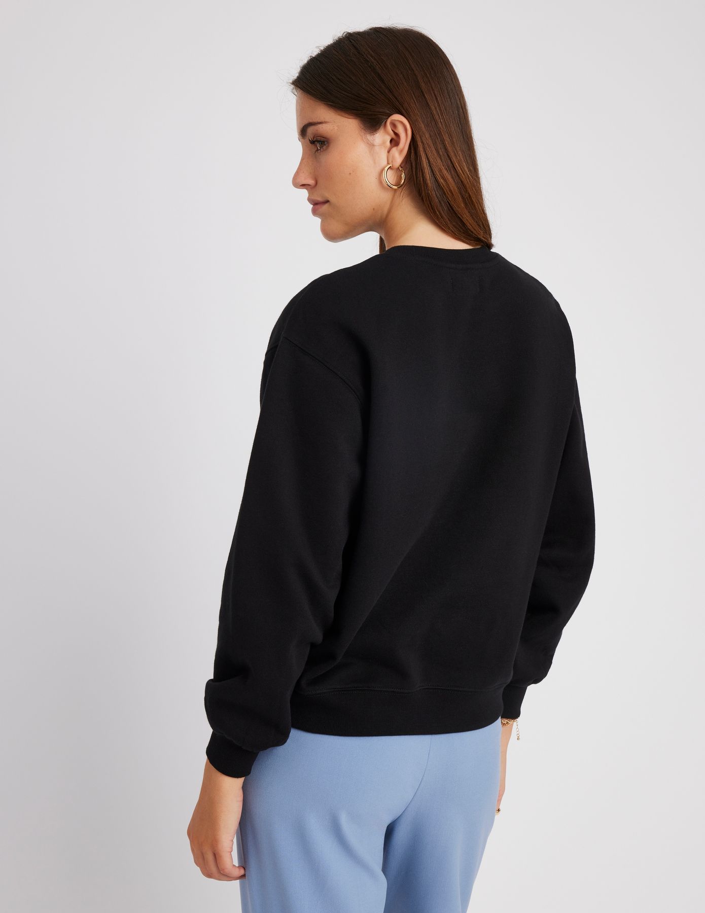 Sweat col rond brodé