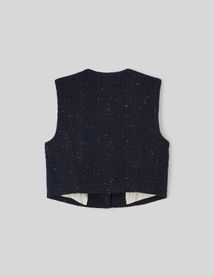 Gilet sans manches en tweed