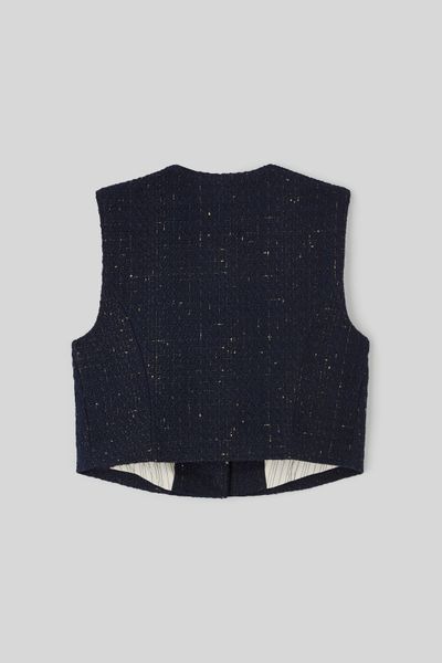Gilet sans manches en tweed
