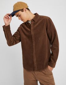 Chemise droite en velours