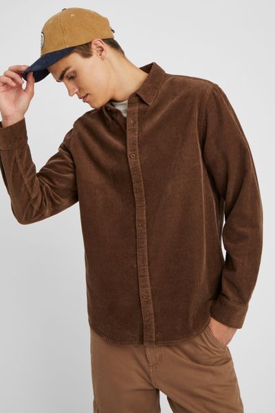 Chemise droite en velours