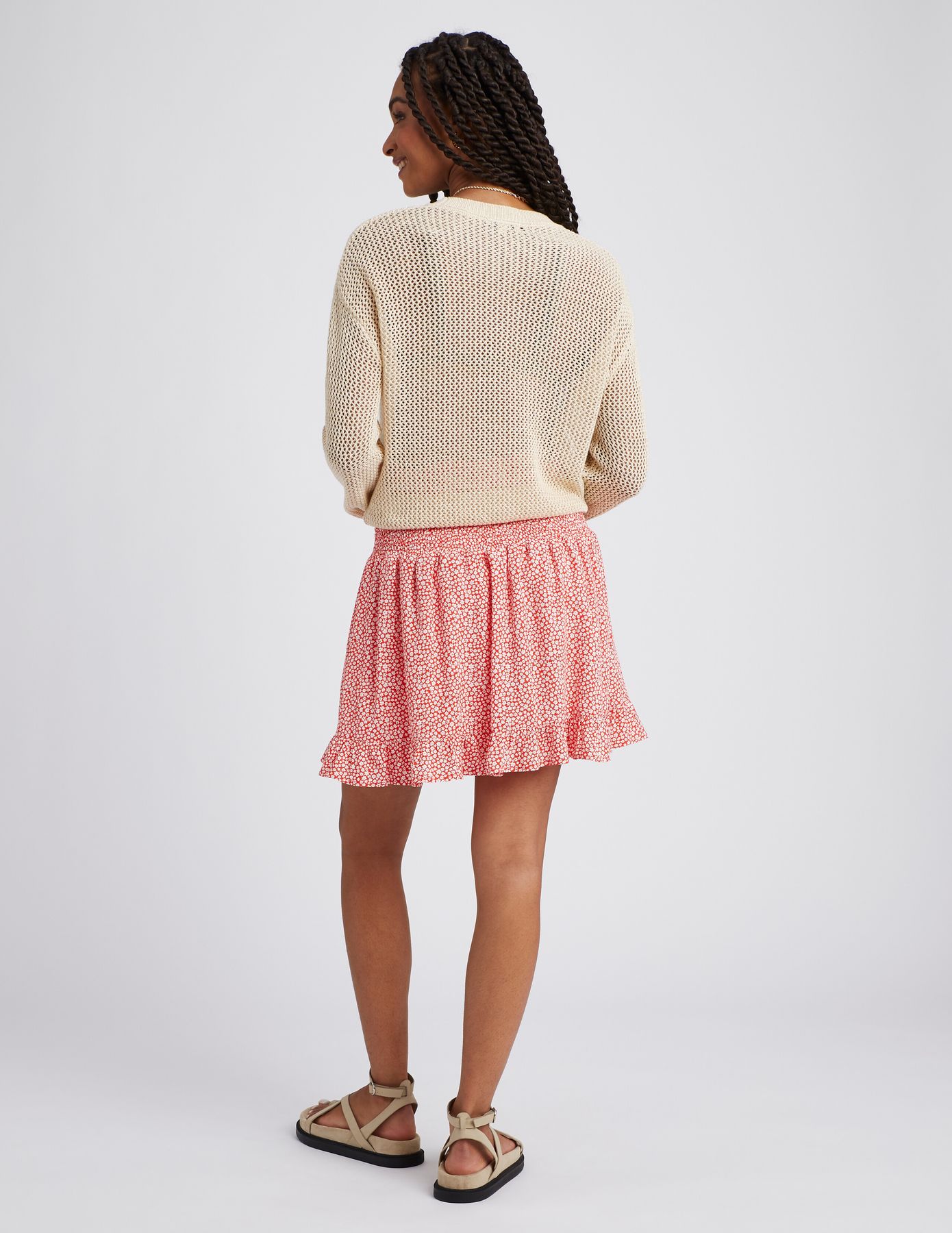 Jupe short imprimé fleurs