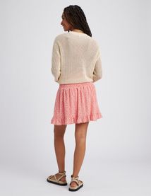 Jupe short imprimé fleurs