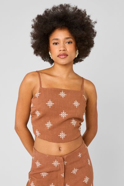 Top &agrave; fines bretelles &agrave; nouer