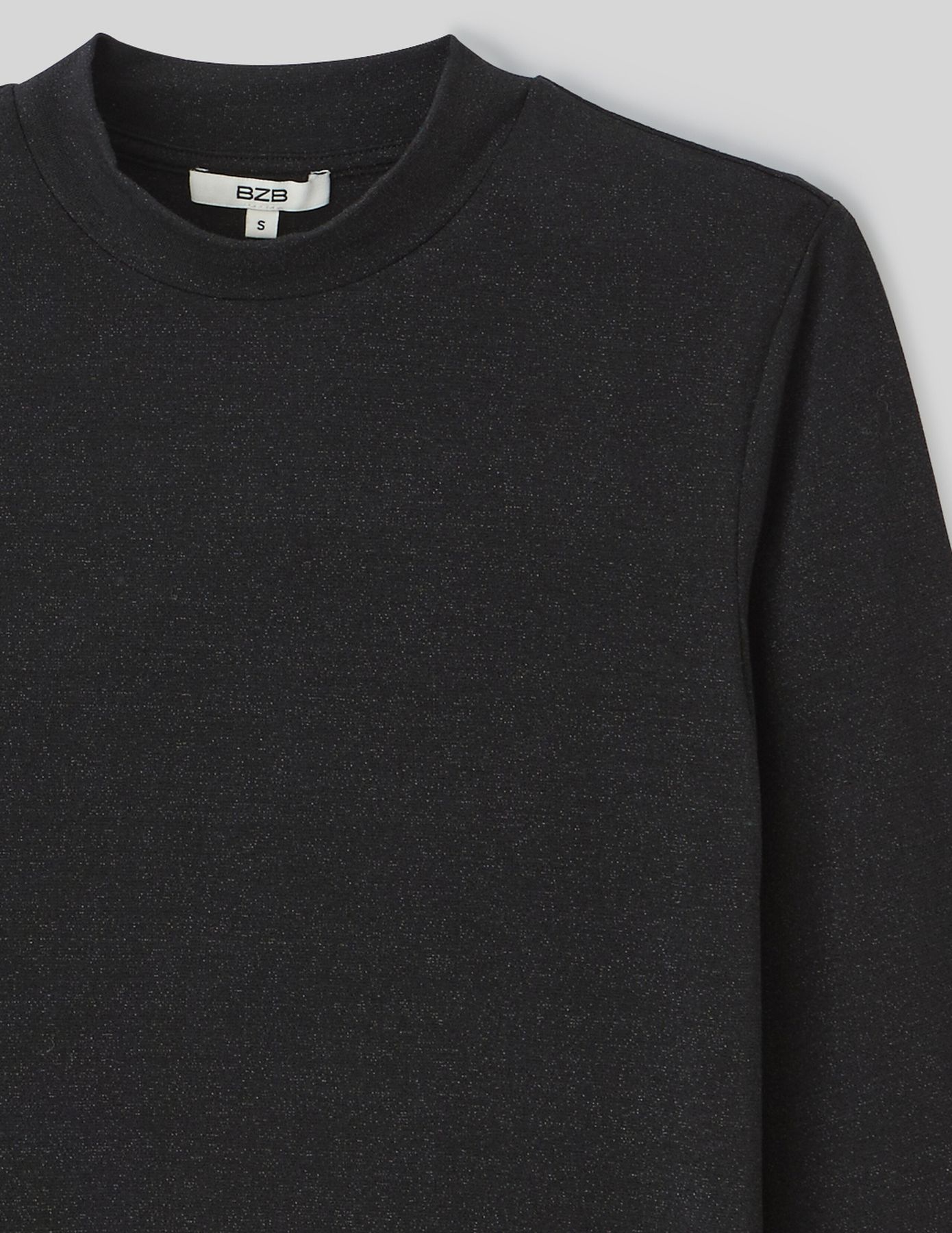 T-shirt col montant pailleté