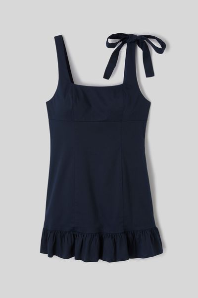 Robe courte &agrave; pois