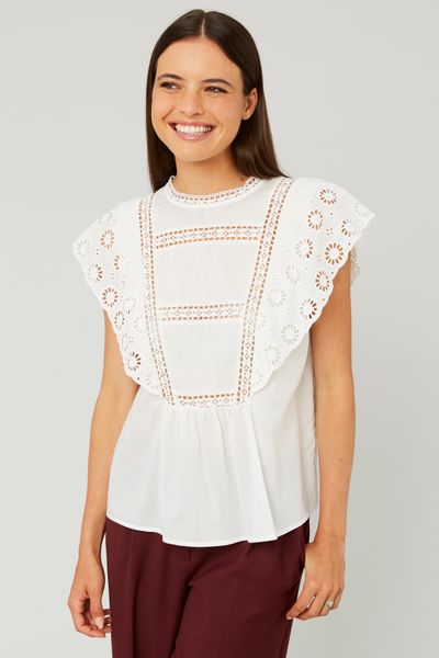 Blouse en broderie anglaise