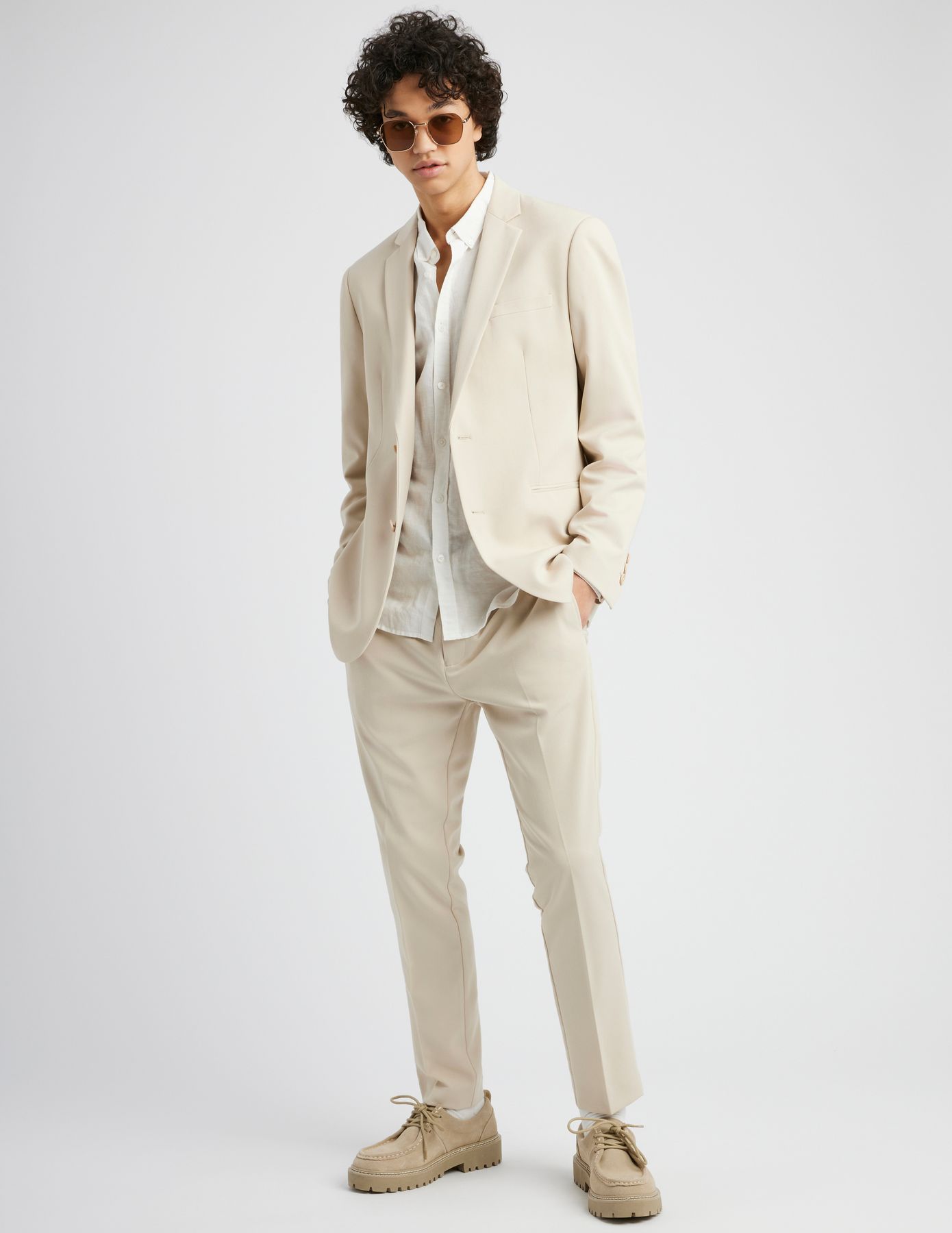 Veste de costume coupe droite