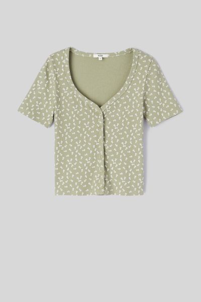 T-shirt boutonné