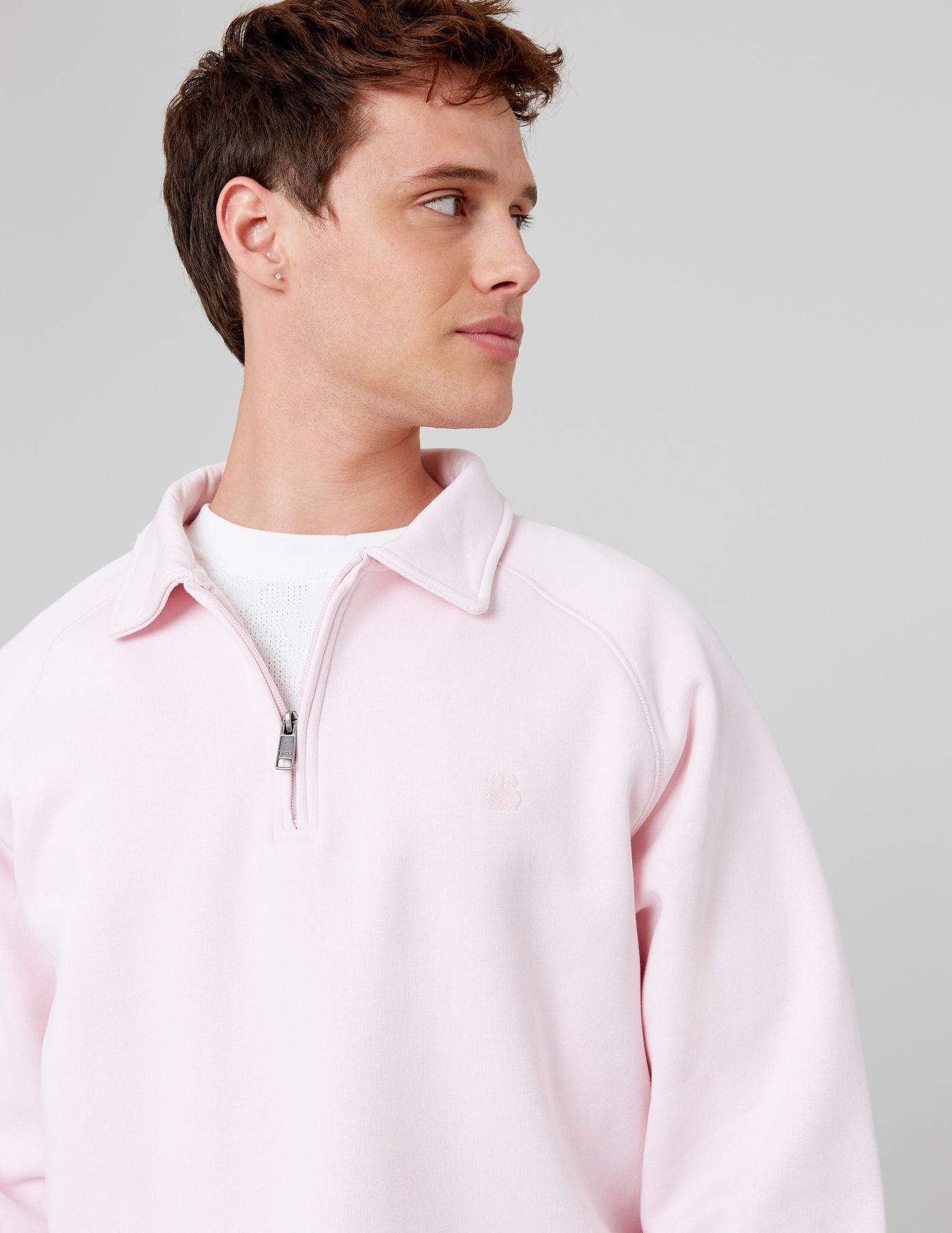 Sweat col polo zippé