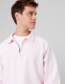 Sweat col polo zippé