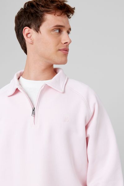 Sweat col polo zippé