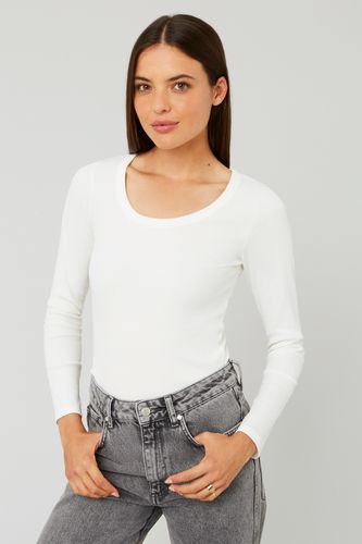 T-shirt côtelé manches longues