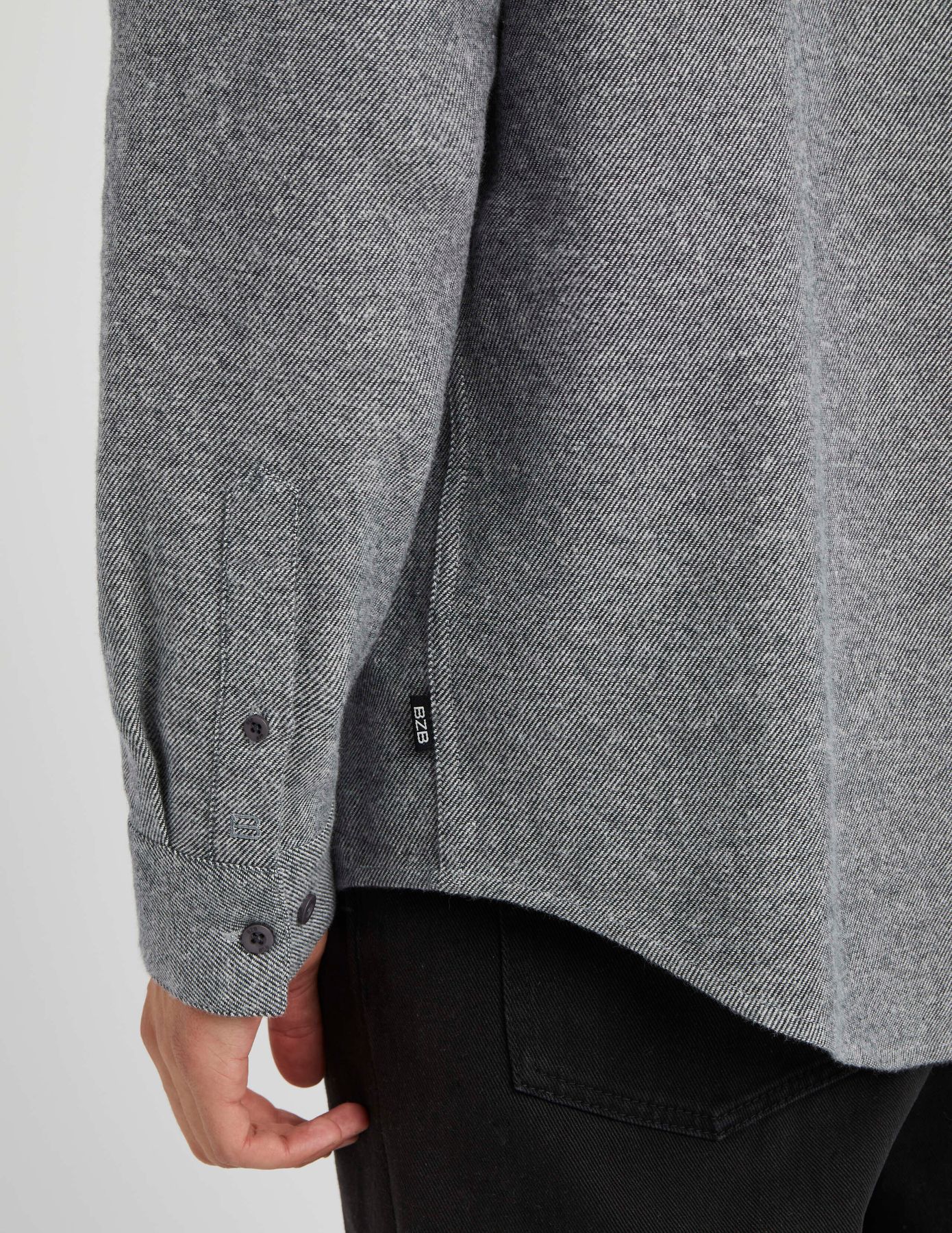 Chemise droite flanelle unie