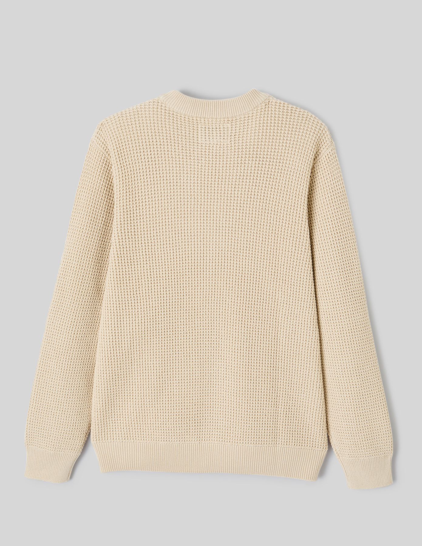 Pull col rond matière fantaisie