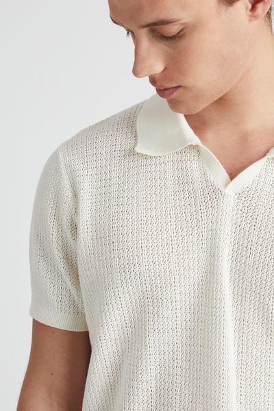 Polo maille ajourée