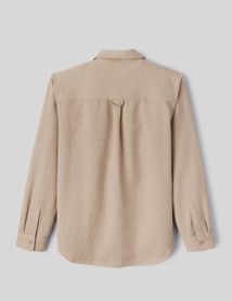 Surchemise unie gaufr&eacute;e