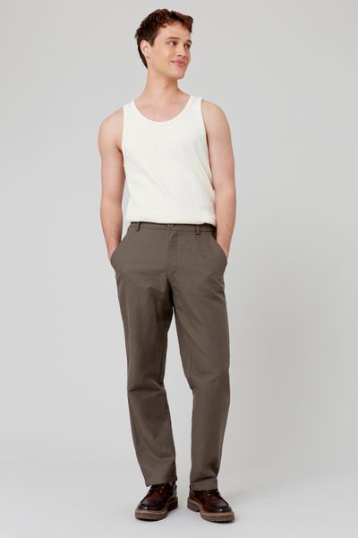 Pantalon de ville coton lin