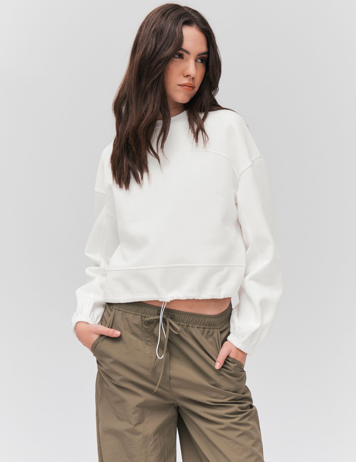 Sweat cropped découpes sport