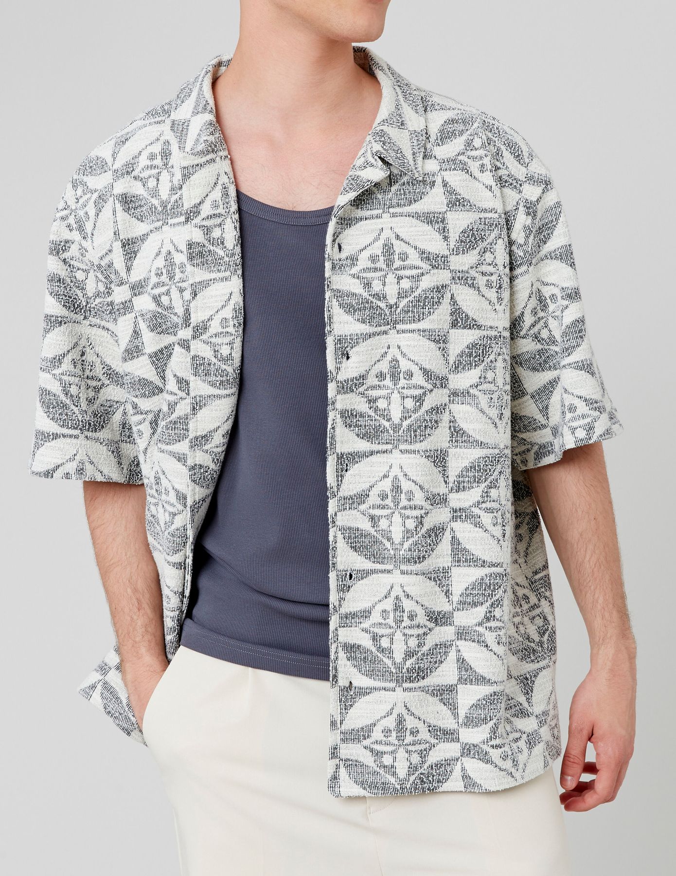 Chemisette en maille Jacquard