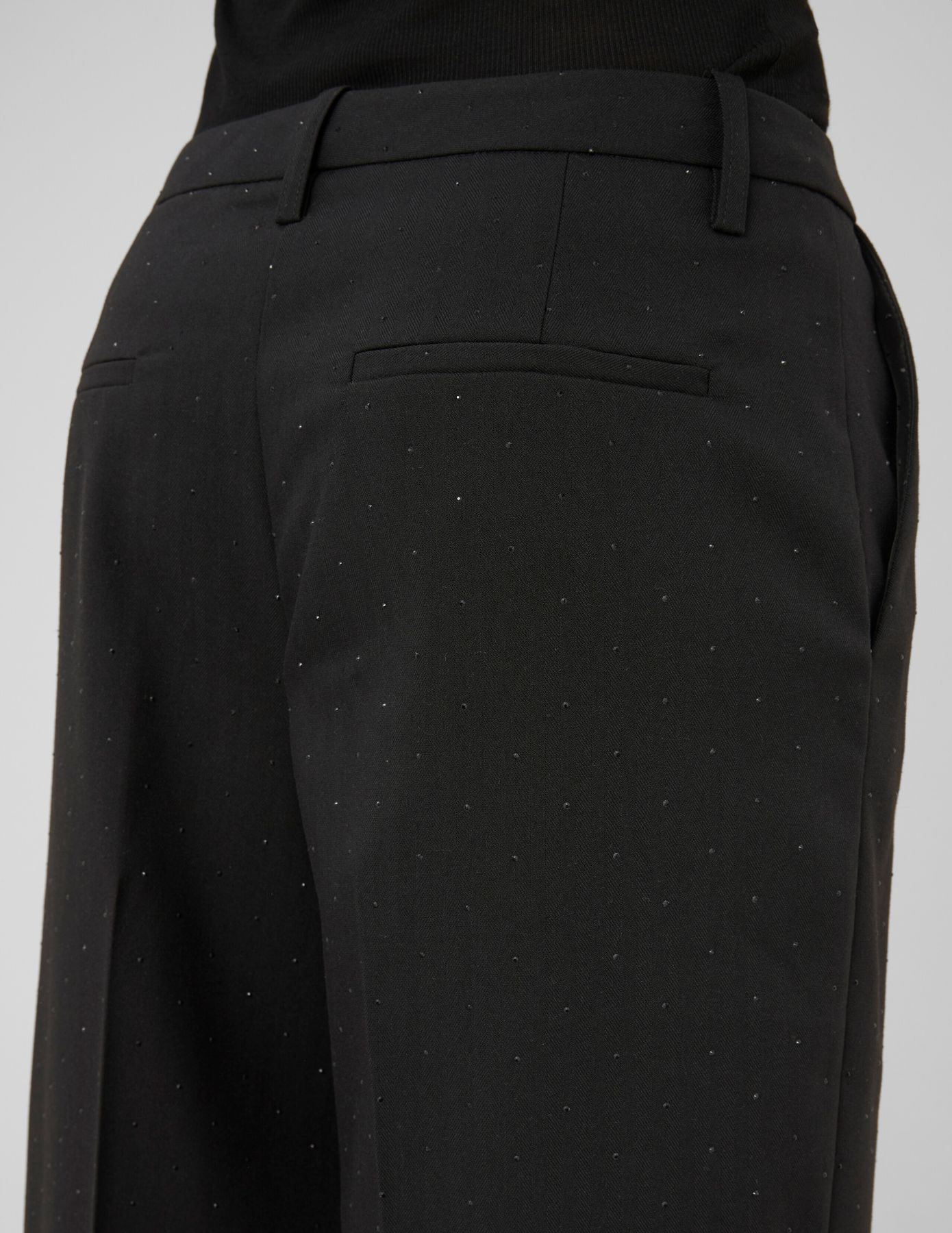 Pantalon city &agrave; strass