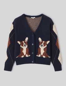 Gilet jacquard chien