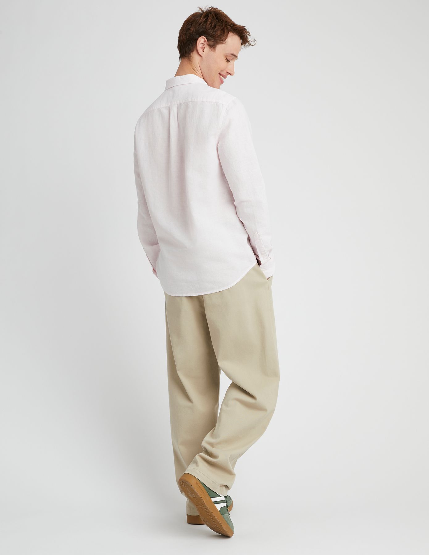 Chemise coton lin unie