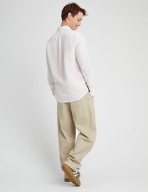 Chemise coton lin unie