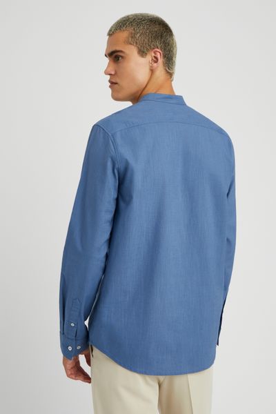 Chemise unie col mao