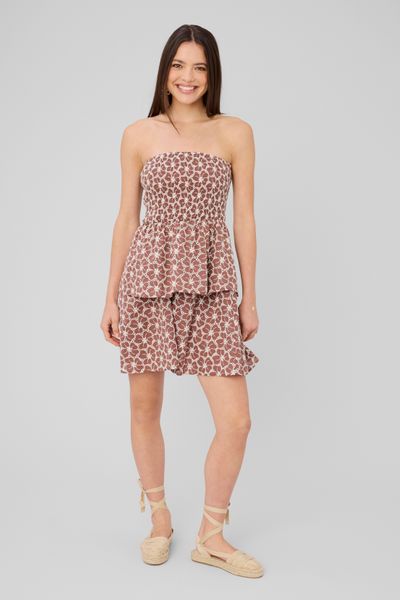 Robe bustier en broderie anglaise