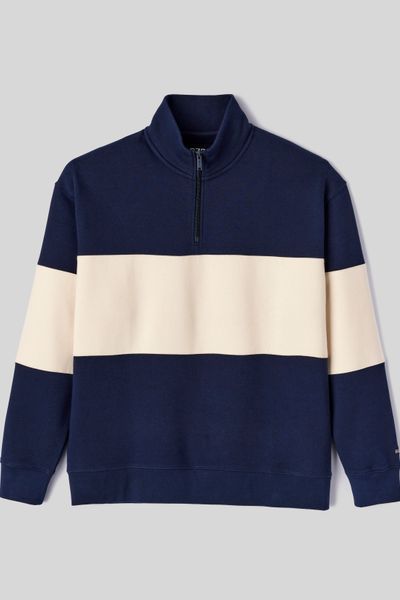 Sweat col montant colorblock