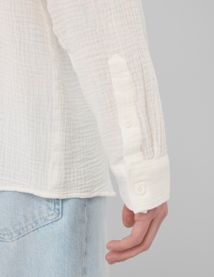 Chemise manches longues gaze de coton