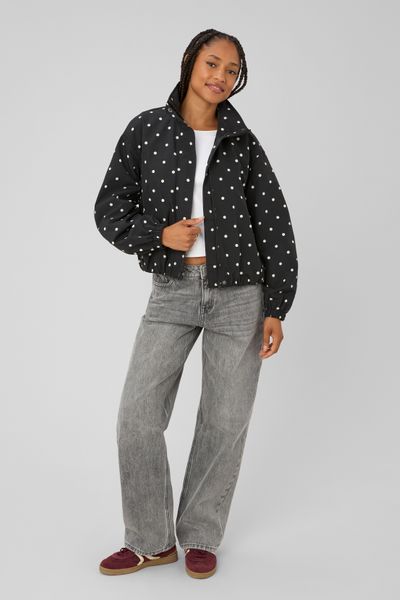 Blouson l&eacute;ger imprim&eacute; pois