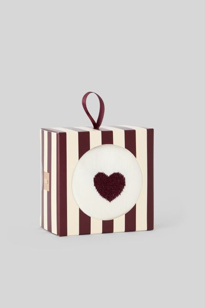 Coffret cadeau chaussettes cœur lurex