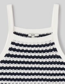 D&eacute;bardeur ray&eacute; en crochet