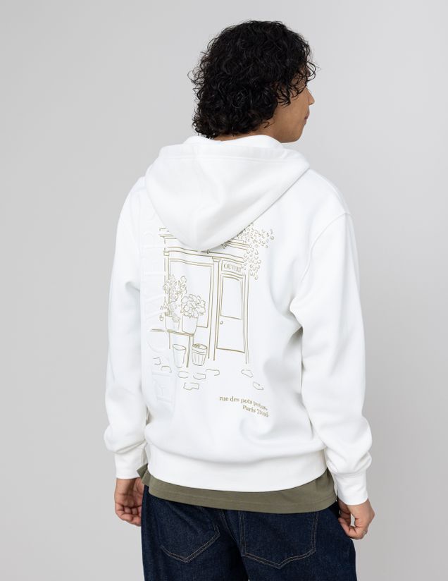 Sweat zipp&eacute; animation devant/dos