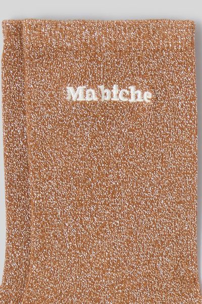 Lot de 2 paires de chaussettes brod&eacute;es
