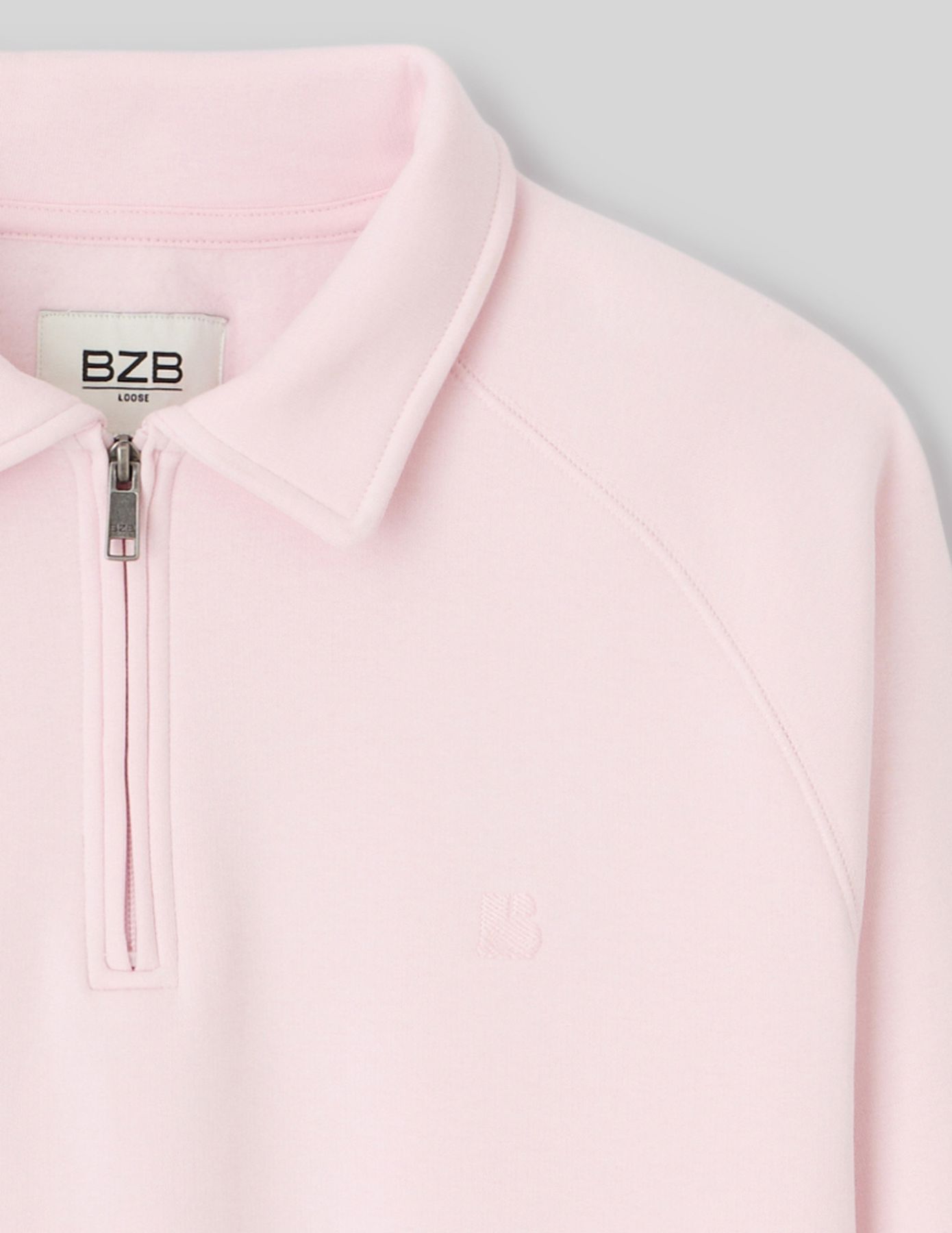 Sweat col polo zippé