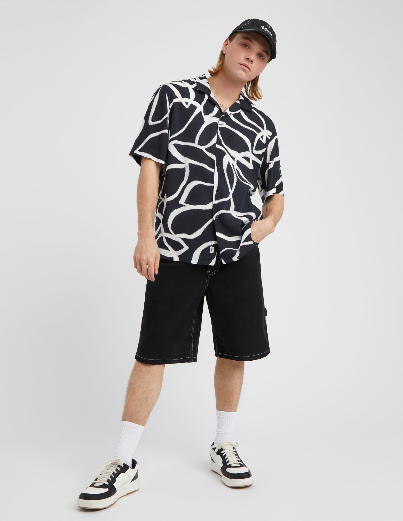 Chemisette imprim&eacute;e fluide