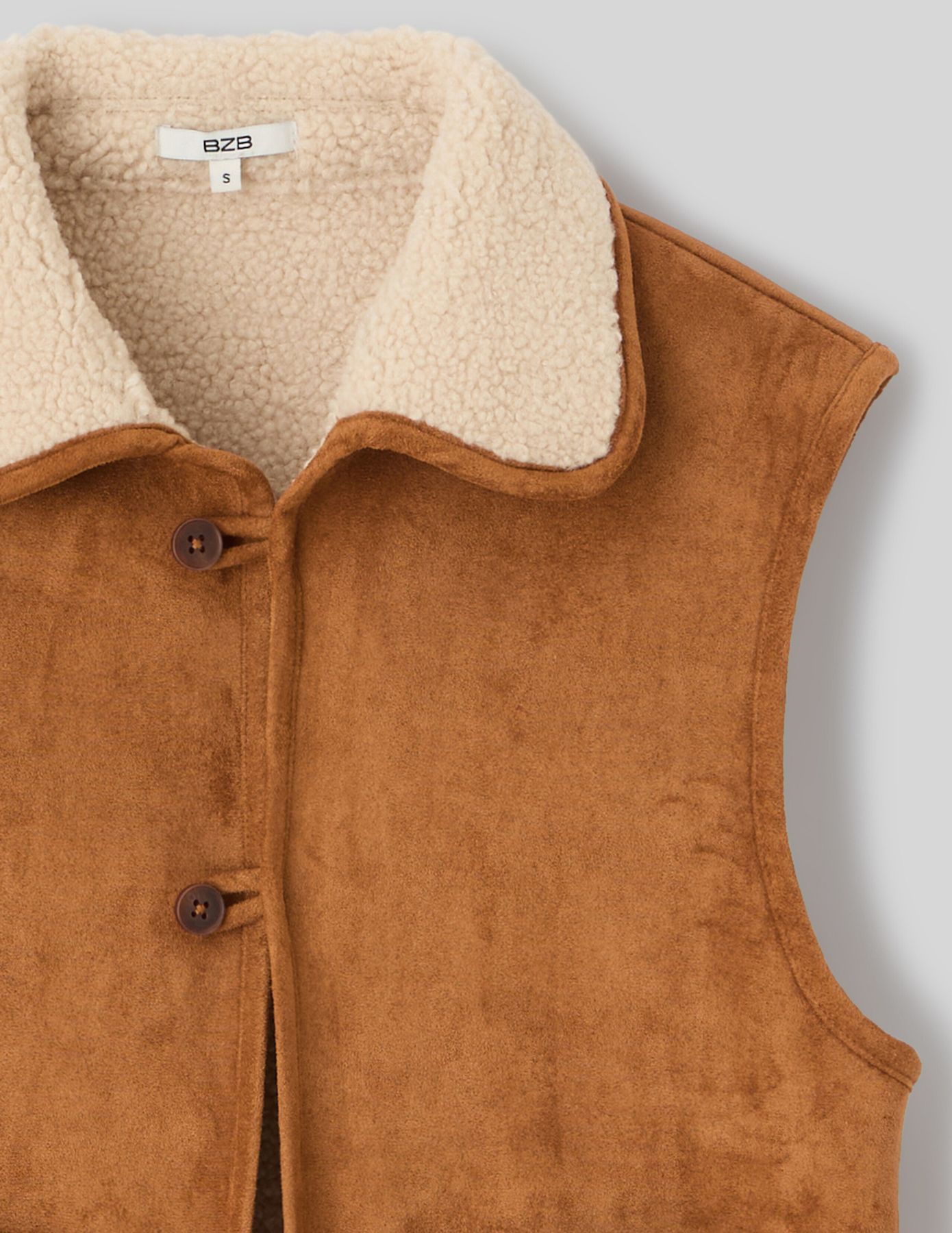 Veste sans manches suédine
