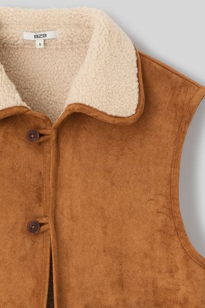Veste sans manches suédine