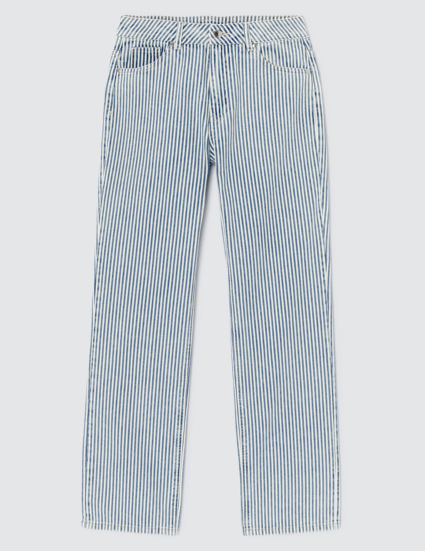 Jean straight rayé