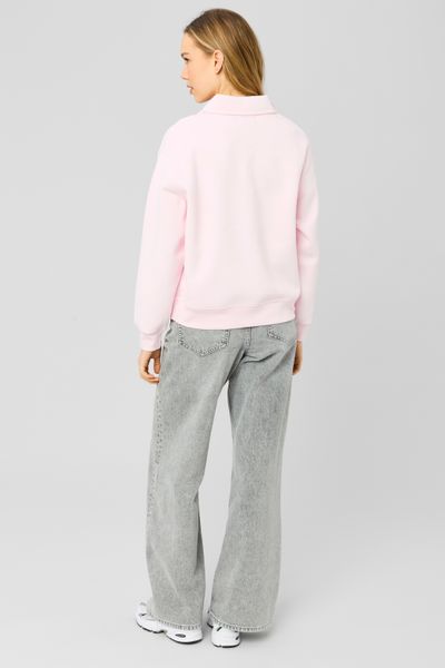 Sweat brod&eacute; &agrave; col polo