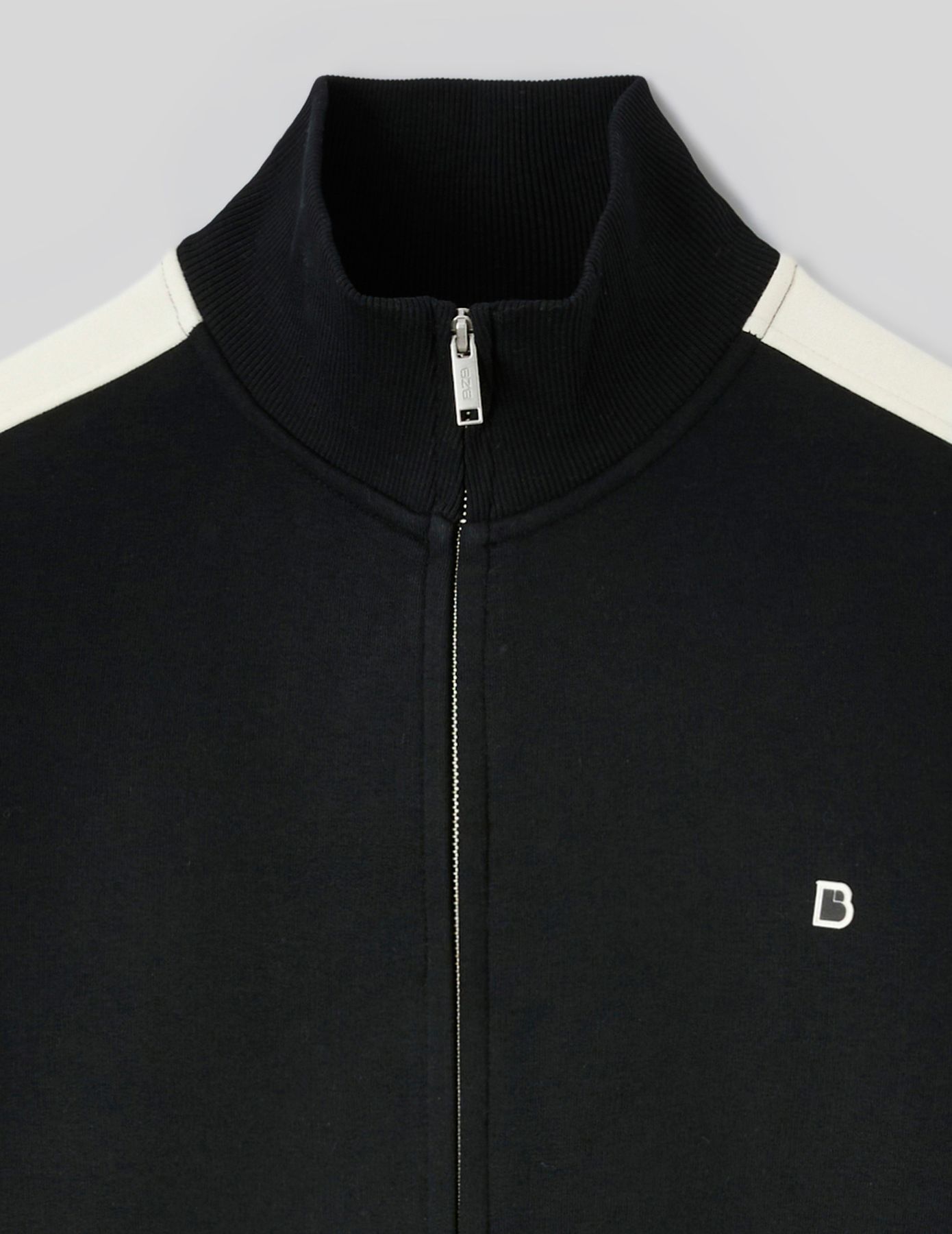 Sweat zipp&eacute; &agrave; bandes