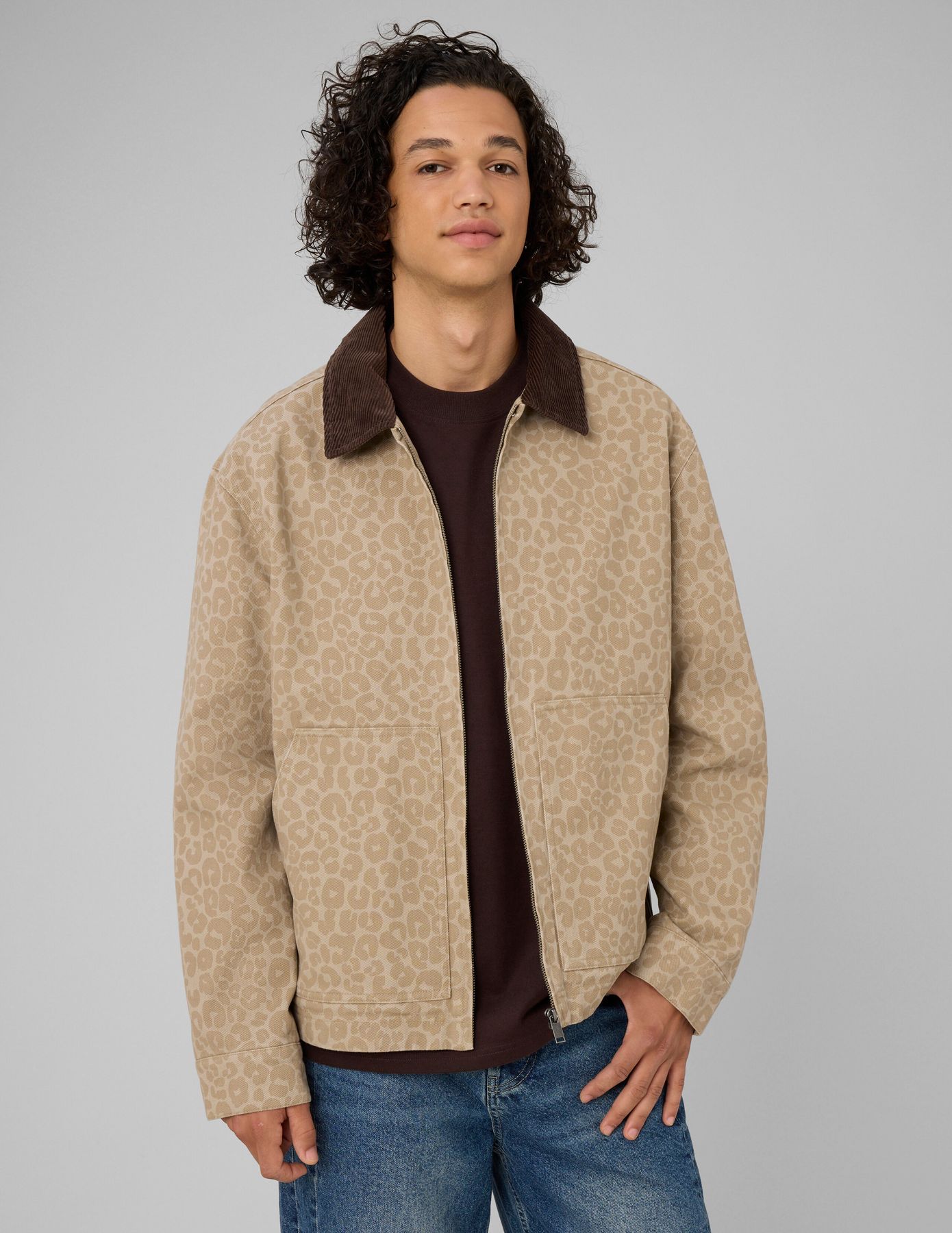 Veste zipp&eacute;e imprim&eacute;e