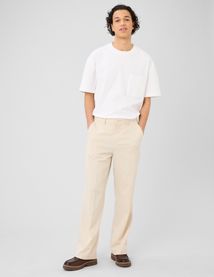 Pantalon urbain  fluide &agrave; plis