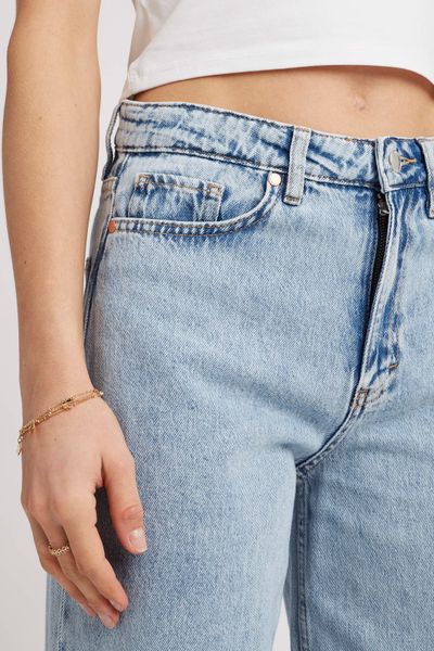 Jean wide leg à revers