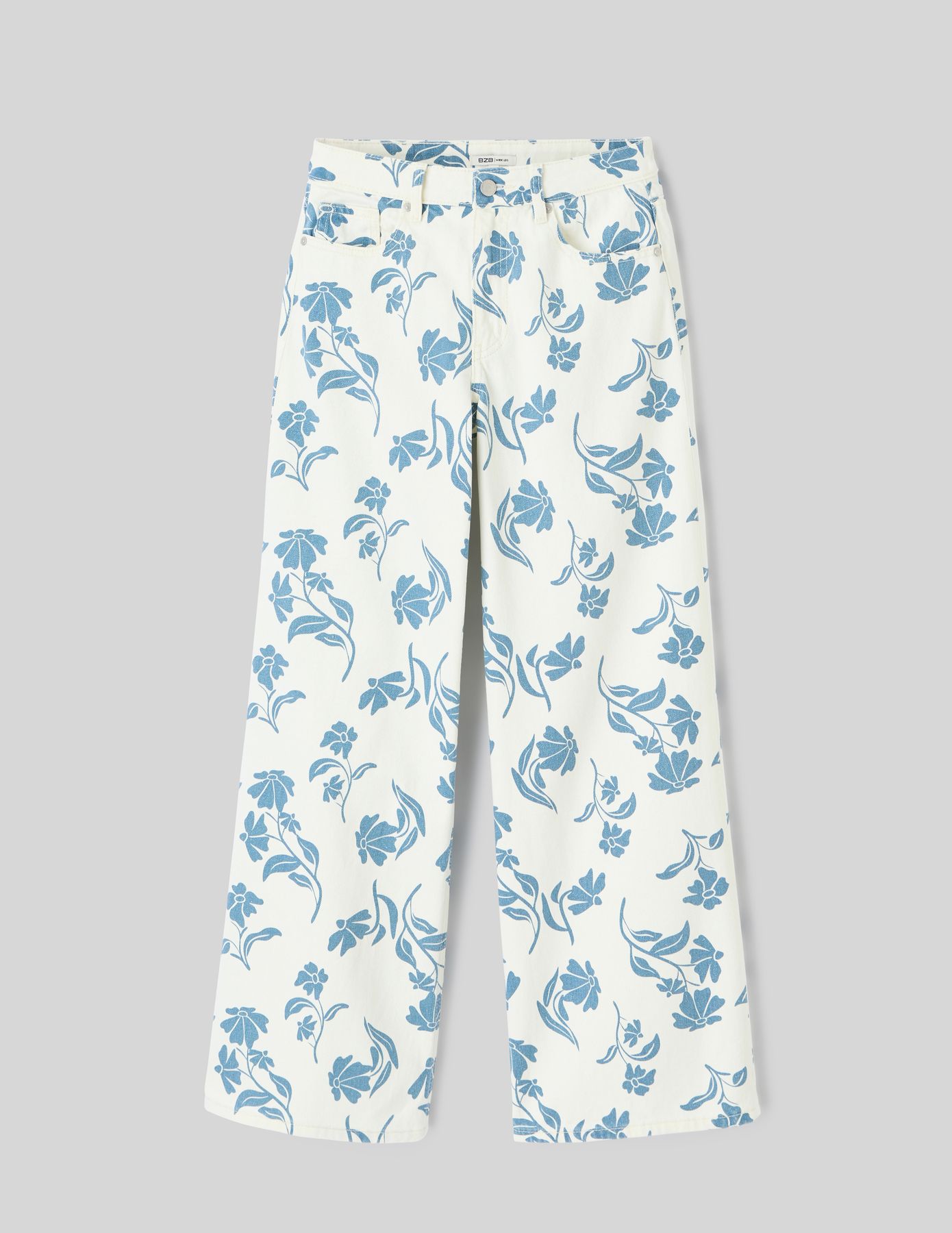 Jean imprim&eacute; fleurs