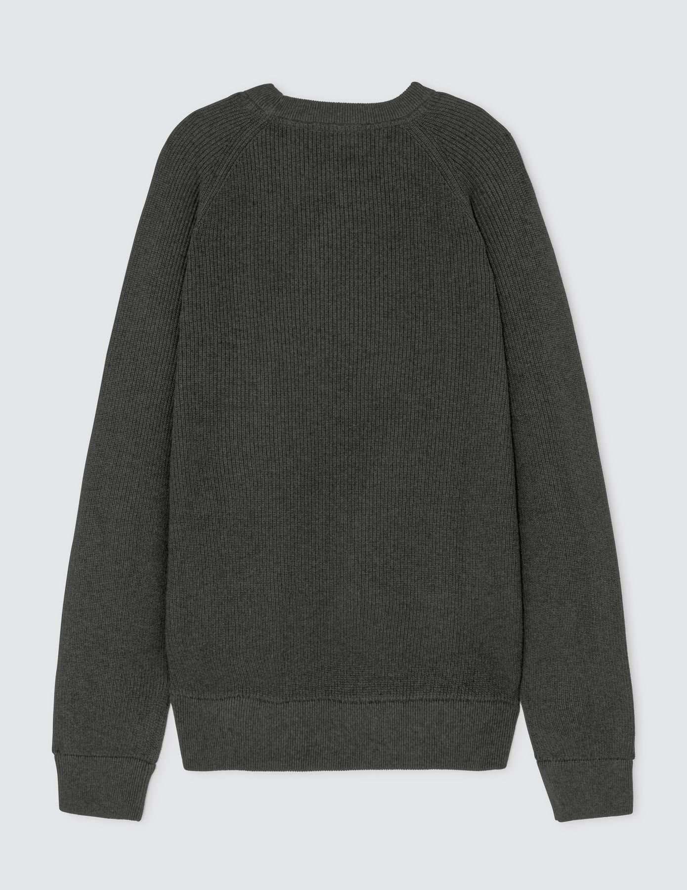 Pull col rond coton uni