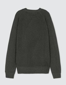 Pull col rond coton uni
